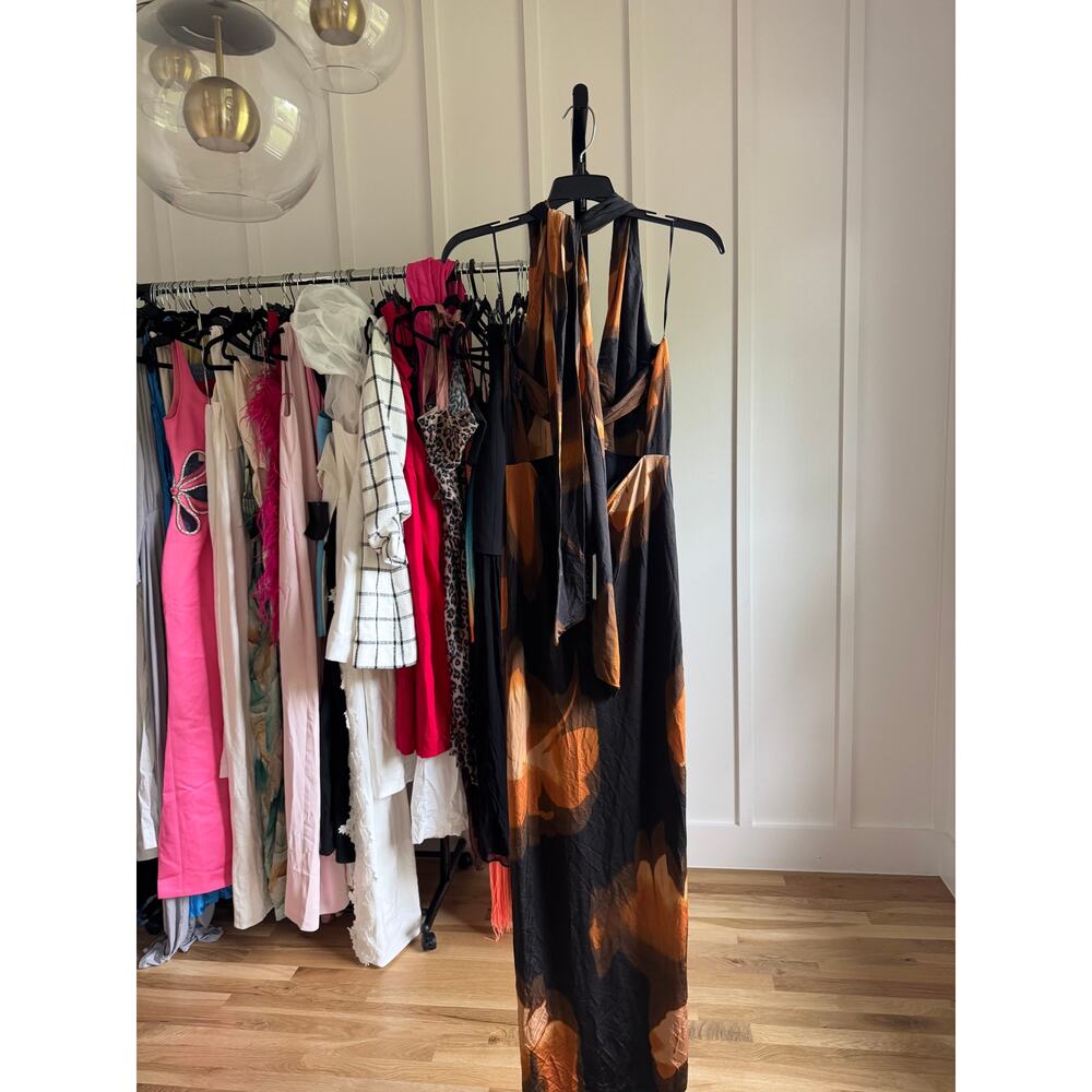 AFRM Genie Dress in Noir Blur - Picture 7 of 8